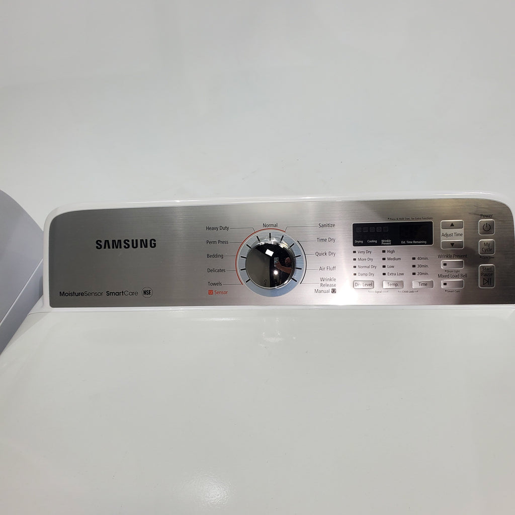 Pictures of ENERGY STAR Samsung 5.0 cu. ft. Top Load Washing Machine with Active Water Jet and Samsung 7.3 cu. ft. Electric Dryer with Smart Care - Certified Refurbished - Neu Appliance Outlet - Discount Appliance Outlet in Austin, Tx