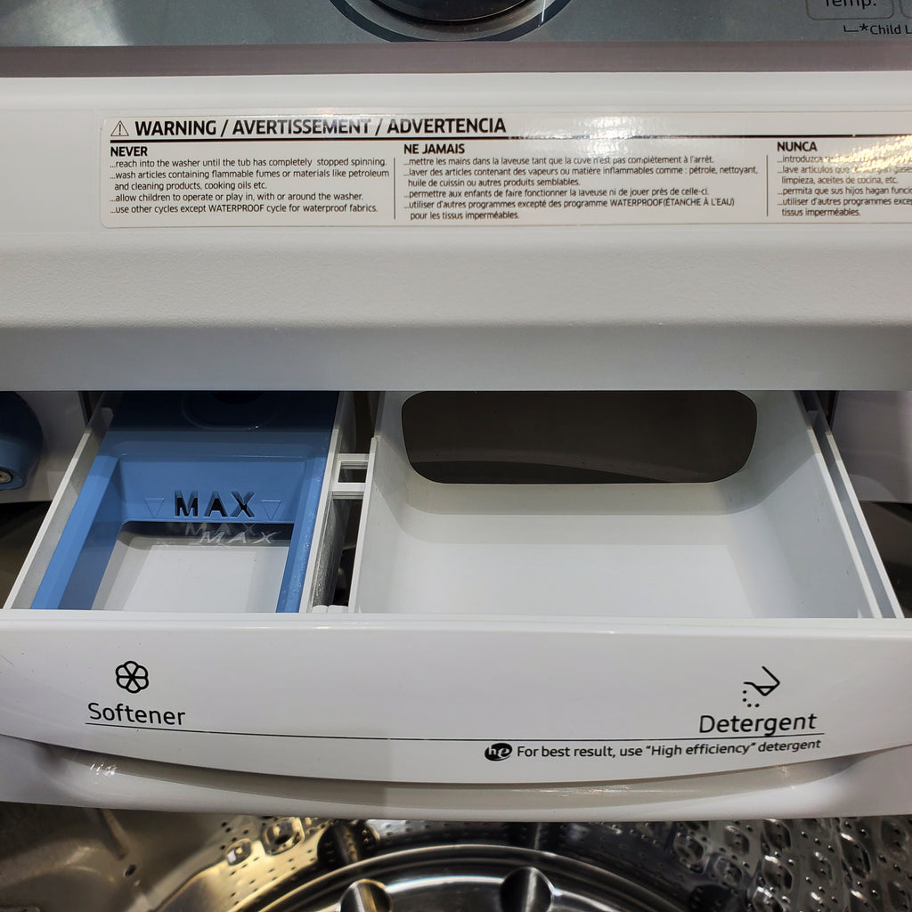 Pictures of ENERGY STAR Samsung 5.0 cu. ft. Top Load Washing Machine with Active Water Jet and Samsung 7.3 cu. ft. Electric Dryer with Smart Care - Certified Refurbished - Neu Appliance Outlet - Discount Appliance Outlet in Austin, Tx