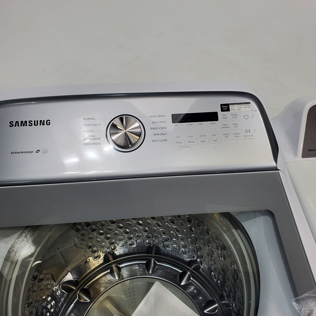 Pictures of ENERGY STAR Samsung 5.0 cu. ft. Top Load Washing Machine with Active Water Jet and Samsung 7.3 cu. ft. Electric Dryer with Smart Care - Certified Refurbished - Neu Appliance Outlet - Discount Appliance Outlet in Austin, Tx