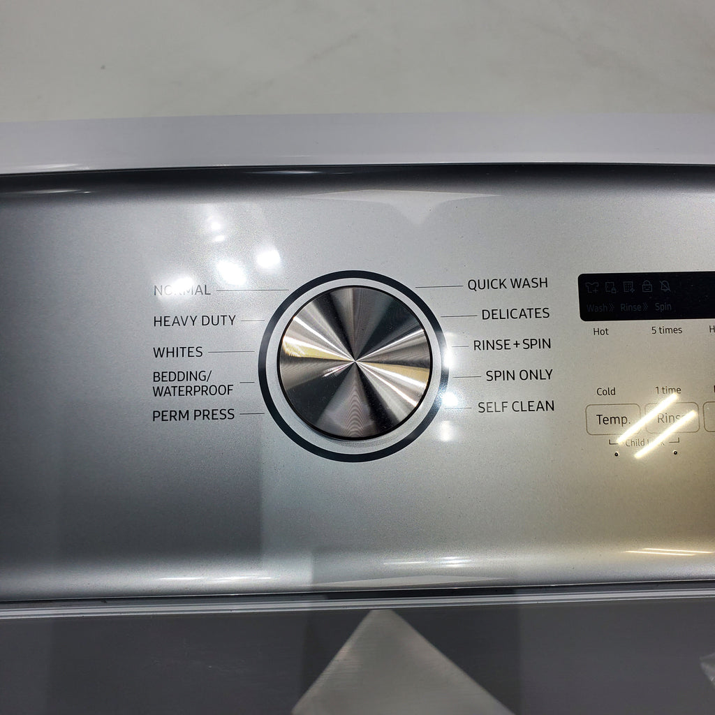 Pictures of ENERGY STAR Samsung 5.0 cu. ft. Top Load Washing Machine with Active Water Jet and Samsung 7.3 cu. ft. Electric Dryer with Smart Care - Certified Refurbished - Neu Appliance Outlet - Discount Appliance Outlet in Austin, Tx