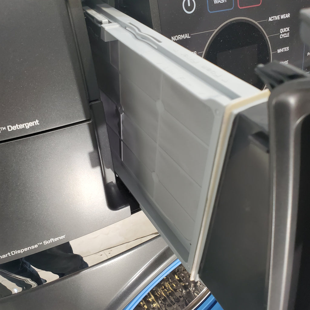 Pictures of Carbon Graphite ENERGY STAR  GE Profile 4.5 cu. ft. Capacity Front Load Combo Washing Machine and Electric Dryer with Ventless Heat Pump Technology - Scratch & Dent - Moderate - Neu Appliance Outlet - Discount Appliance Outlet in Austin, Tx