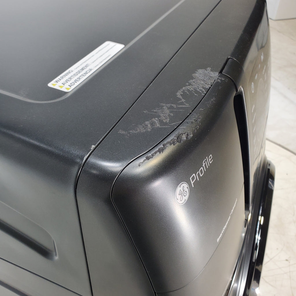 Pictures of Carbon Graphite ENERGY STAR  GE Profile 4.5 cu. ft. Capacity Front Load Combo Washing Machine and Electric Dryer with Ventless Heat Pump Technology - Scratch & Dent - Moderate - Neu Appliance Outlet - Discount Appliance Outlet in Austin, Tx