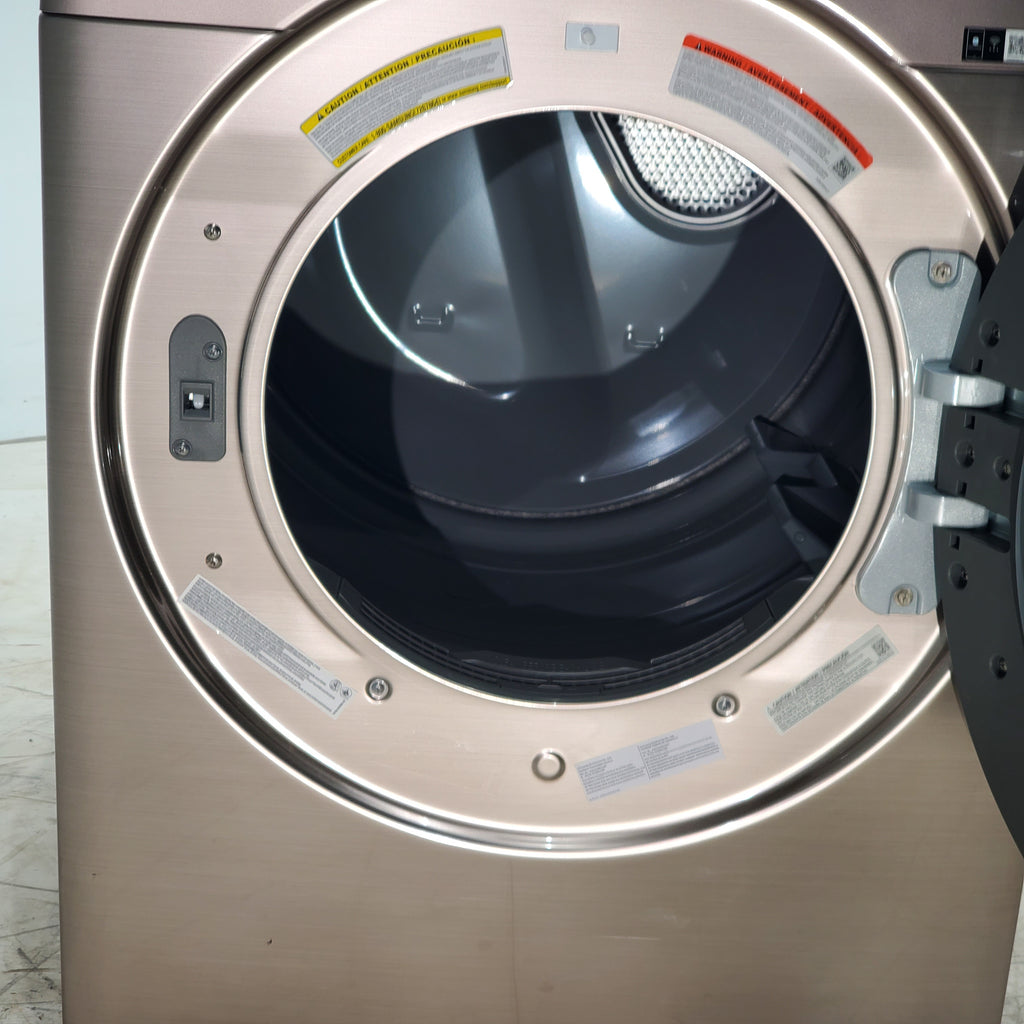 Pictures of Champagne Samsung 7.5 cu. ft. Front Load Steam Gas Dryer with Wi-Fi Connectivity- Scratch & Dent - Minor - Neu Appliance Outlet - Discount Appliance Outlet in Austin, Tx