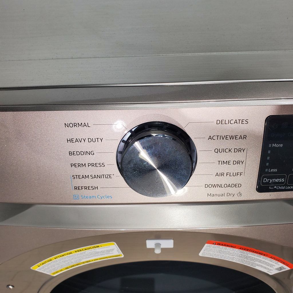 Pictures of Champagne Samsung 7.5 cu. ft. Front Load Steam Gas Dryer with Wi-Fi Connectivity- Scratch & Dent - Minor - Neu Appliance Outlet - Discount Appliance Outlet in Austin, Tx