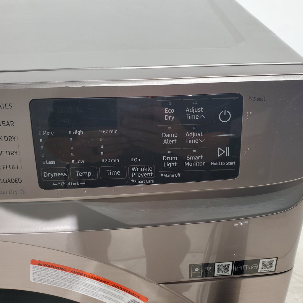 Pictures of Champagne Samsung 7.5 cu. ft. Front Load Steam Gas Dryer with Wi-Fi Connectivity- Scratch & Dent - Minor - Neu Appliance Outlet - Discount Appliance Outlet in Austin, Tx