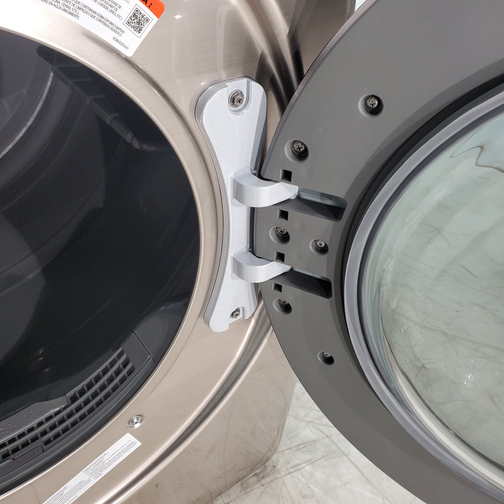 Pictures of Champagne Samsung 7.5 cu. ft. Front Load Electric Dryer with Steam Sanitize+- Scratch & Dent - Moderate - Neu Appliance Outlet - Discount Appliance Outlet in Austin, Tx