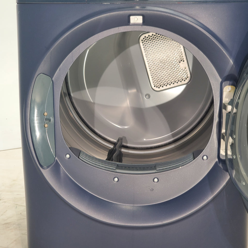 Pictures of Sapphire Blue ENERGY STAR GE 7.8 cu. ft. Stackable Front Load Electric Dryer with Voice Control - Scratch & Dent - Minor - Neu Appliance Outlet - Discount Appliance Outlet in Austin, Tx