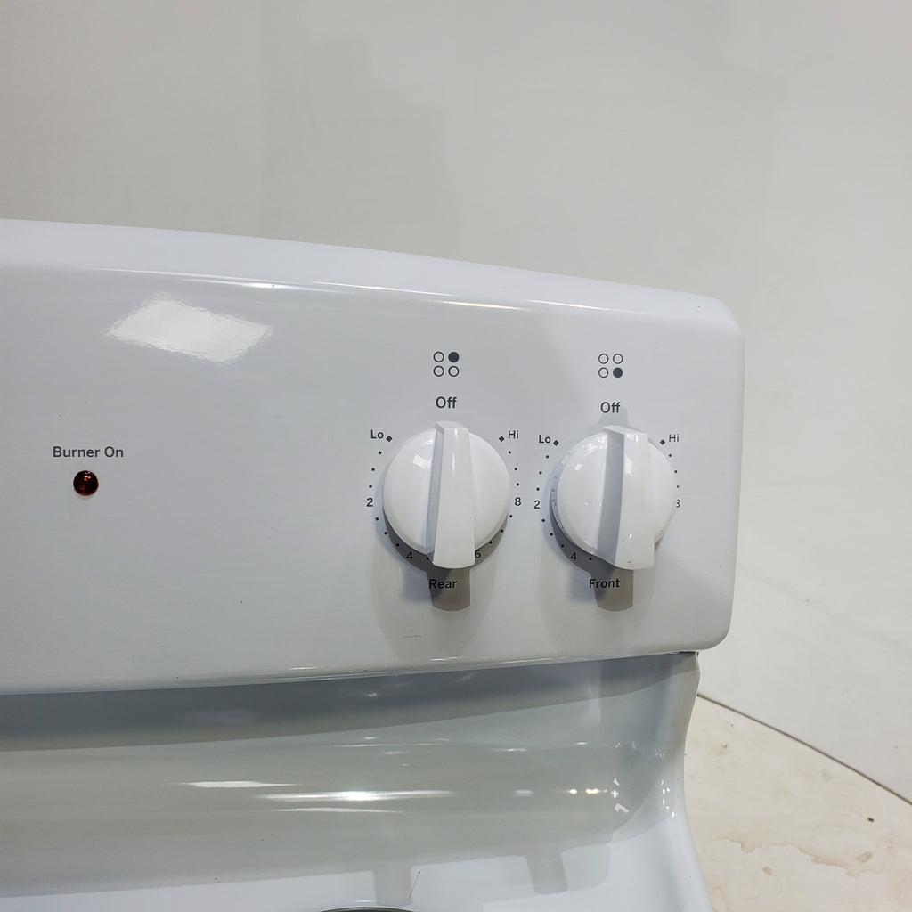 Pictures of White GE 5.0 cu. ft. Freestanding 4 Heating Element Electric Range with Dual Element Bake - Certified Refurbished - Neu Appliance Outlet - Discount Appliance Outlet in Austin, Tx