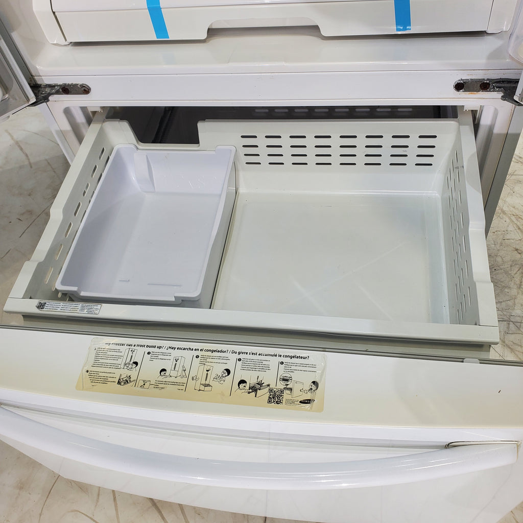 Pictures of White ENERGY STAR Samsung 25.5 cu. ft. 3 Door French Door Refrigerator with Twin Cooling Plus - Certified Refurbished - Neu Appliance Outlet - Discount Appliance Outlet in Austin, Tx