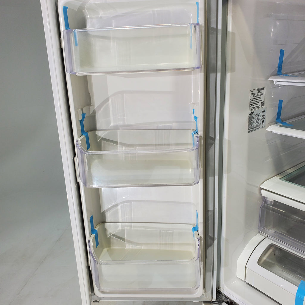 Pictures of White ENERGY STAR Samsung 25.5 cu. ft. 3 Door French Door Refrigerator with Twin Cooling Plus - Certified Refurbished - Neu Appliance Outlet - Discount Appliance Outlet in Austin, Tx