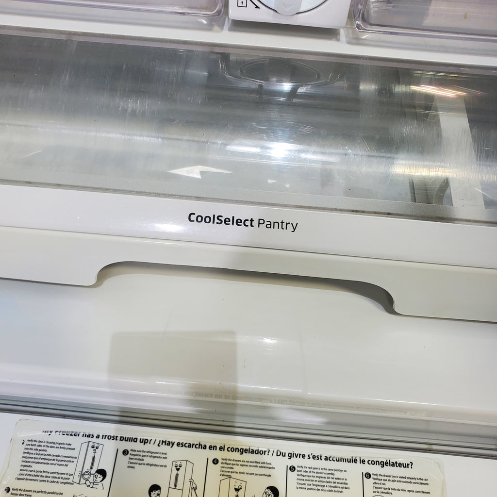 Pictures of White ENERGY STAR Samsung 25.5 cu. ft. 3 Door French Door Refrigerator with Twin Cooling Plus - Certified Refurbished - Neu Appliance Outlet - Discount Appliance Outlet in Austin, Tx