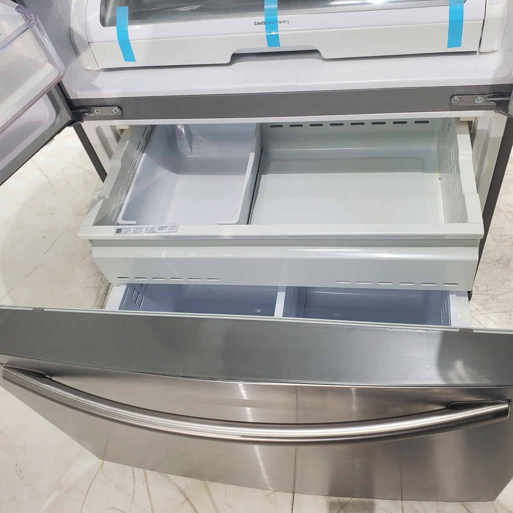 Pictures of Stainless Steel ENERGY STAR Samsung 24.6 cu. ft. 3 Door French Door Refrigerator with Dual Ice Maker - Certified Refurbished - Neu Appliance Outlet - Discount Appliance Outlet in Austin, Tx