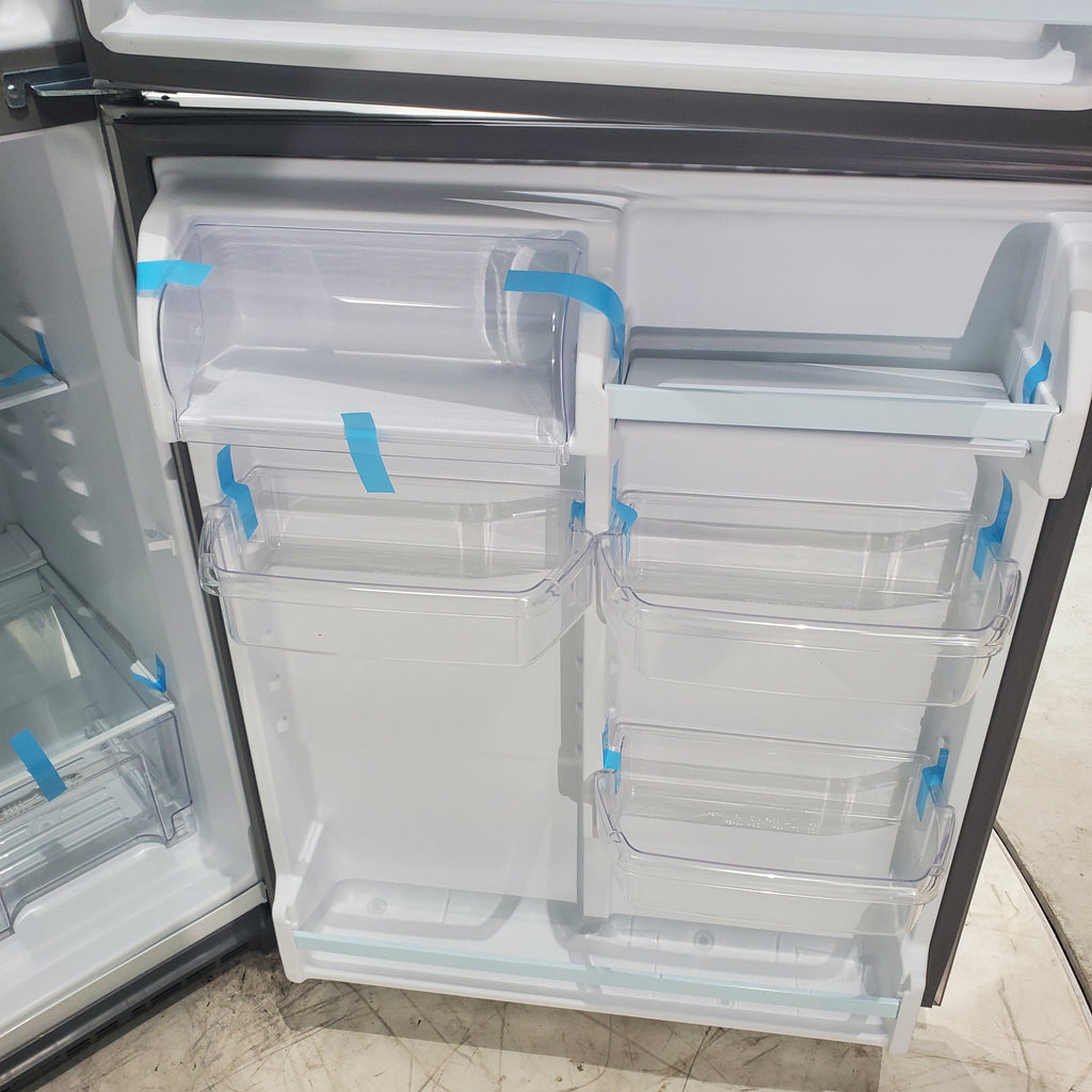 Pictures of 33" Wide Fingerprint-Resistant Stainless Steel Whirlpool 20.5 cu. ft. Top Freezer Refrigerator with Flexi-Slide Bin - Scratch & Dent - Minor - Neu Appliance Outlet - Discount Appliance Outlet in Austin, Tx