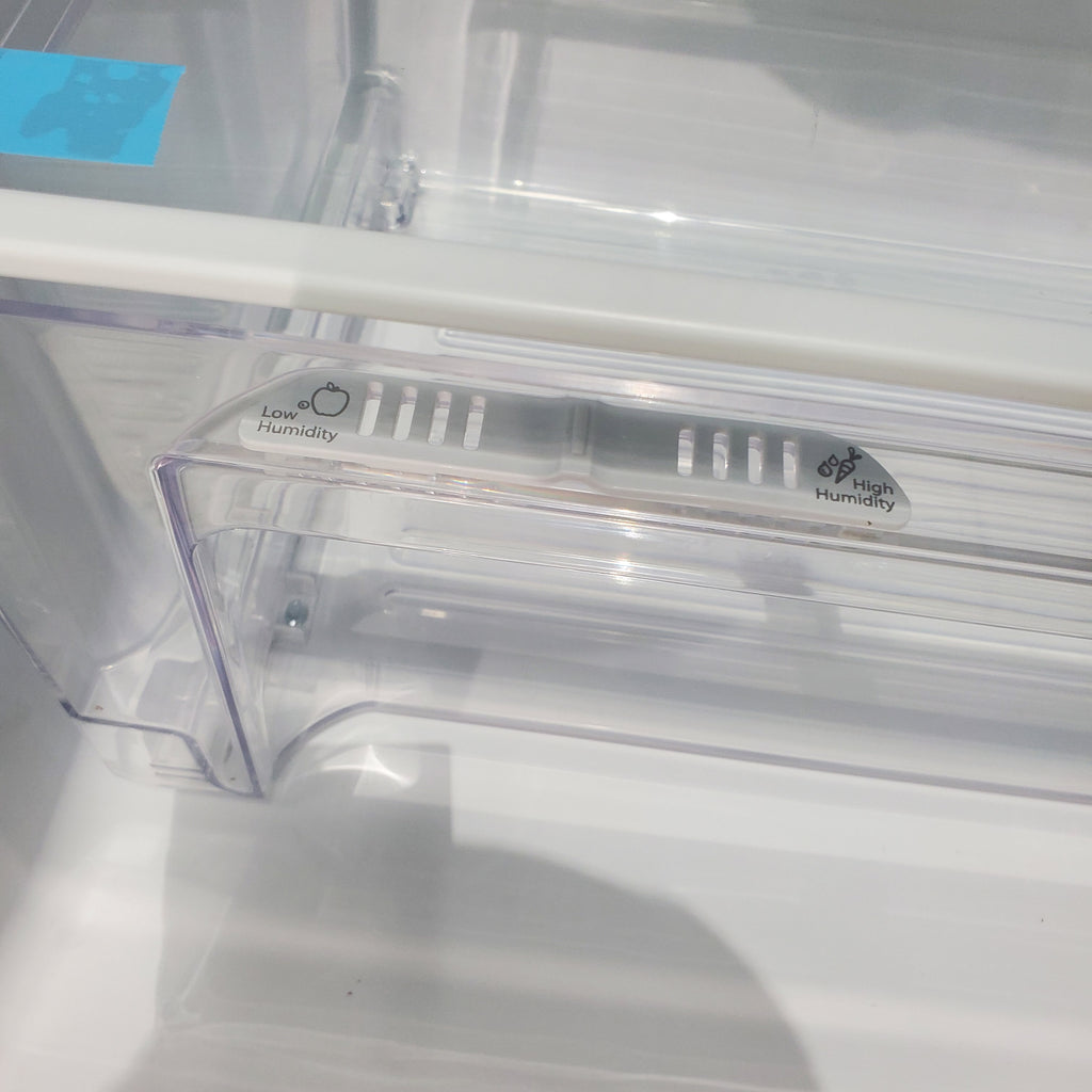 Pictures of 33" Wide Fingerprint-Resistant Stainless Steel Whirlpool 20.5 cu. ft. Top Freezer Refrigerator with Flexi-Slide Bin - Scratch & Dent - Minor - Neu Appliance Outlet - Discount Appliance Outlet in Austin, Tx