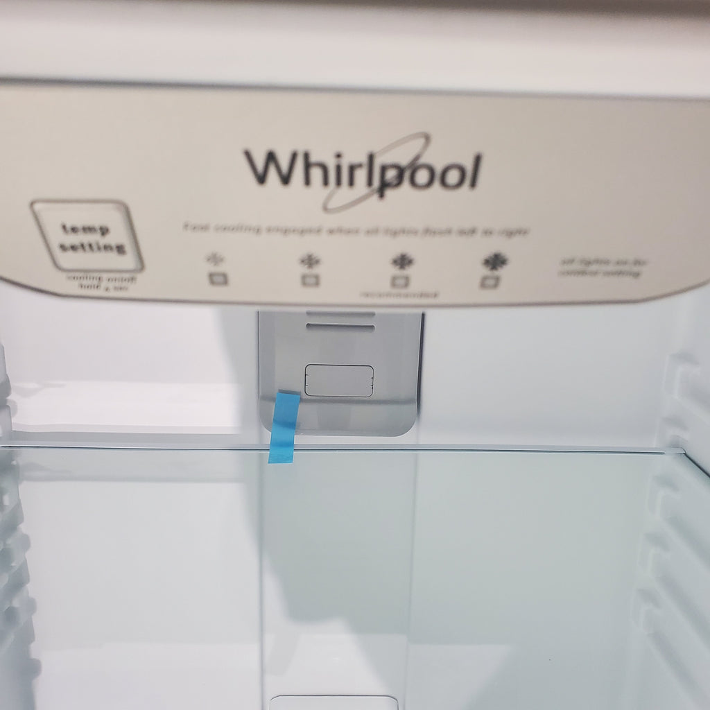 Pictures of 33" Wide Fingerprint-Resistant Stainless Steel Whirlpool 20.5 cu. ft. Top Freezer Refrigerator with Flexi-Slide Bin - Scratch & Dent - Minor - Neu Appliance Outlet - Discount Appliance Outlet in Austin, Tx