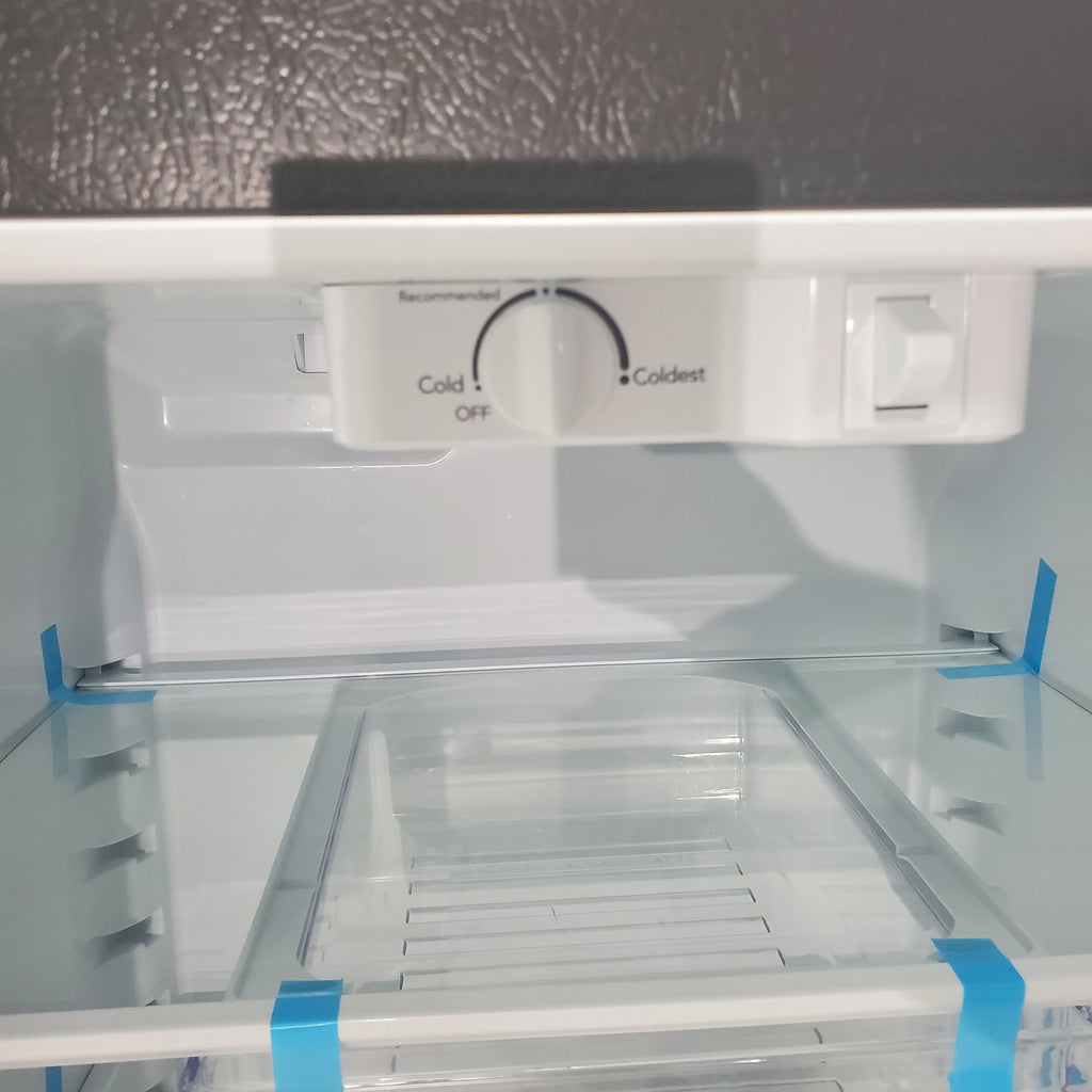 Pictures of 30" Wide Easy Care Stainless Steel Frigidaire 18.3 cu. ft. Top Freezer Bottom Refrigerator with EvenTemp Cooling System - Scratch and Dent - Minor - Neu Appliance Outlet - Discount Appliance Outlet in Austin, Tx