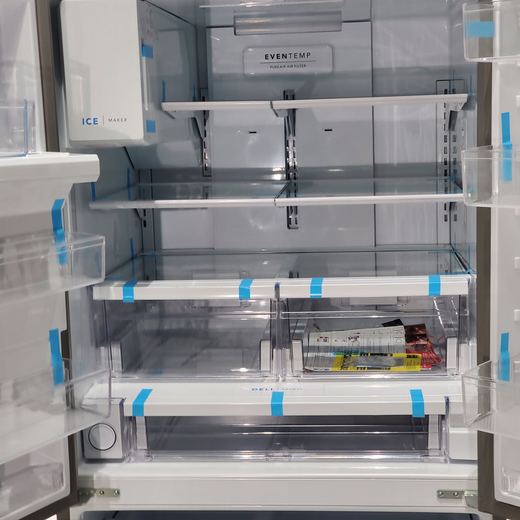 Pictures of Stainless Steel ENERGY STAR Frigidaire 27.8 cu. ft. 3 Door French Door Refrigerator with Exterior Water and Ice Dispenser - Scratch & Dent - Minor - Neu Appliance Outlet - Discount Appliance Outlet in Austin, Tx