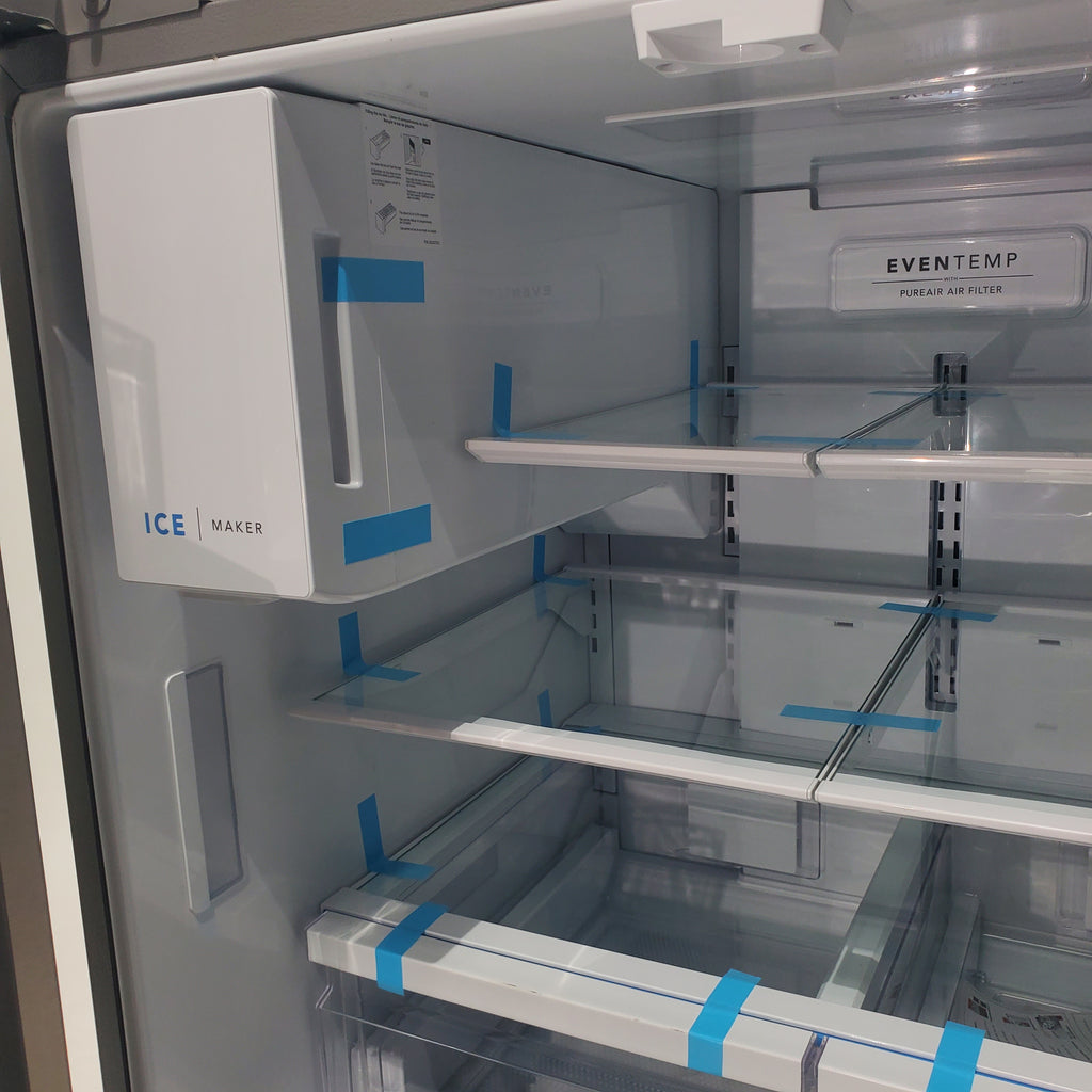 Pictures of Stainless Steel ENERGY STAR Frigidaire 27.8 cu. ft. 3 Door French Door Refrigerator with Exterior Water and Ice Dispenser - Scratch & Dent - Minor - Neu Appliance Outlet - Discount Appliance Outlet in Austin, Tx