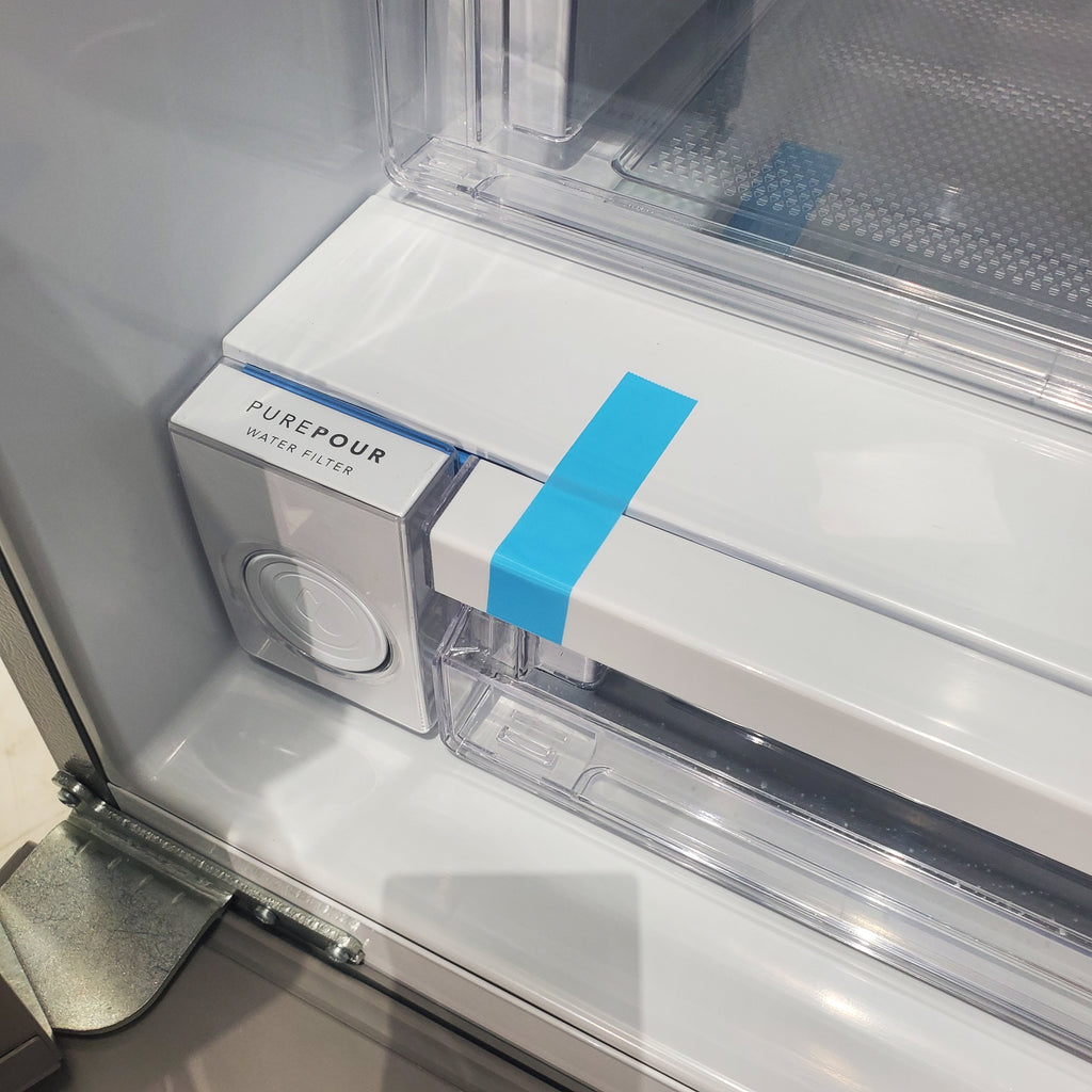 Pictures of Stainless Steel ENERGY STAR Frigidaire 27.8 cu. ft. 3 Door French Door Refrigerator with Exterior Water and Ice Dispenser - Scratch & Dent - Minor - Neu Appliance Outlet - Discount Appliance Outlet in Austin, Tx