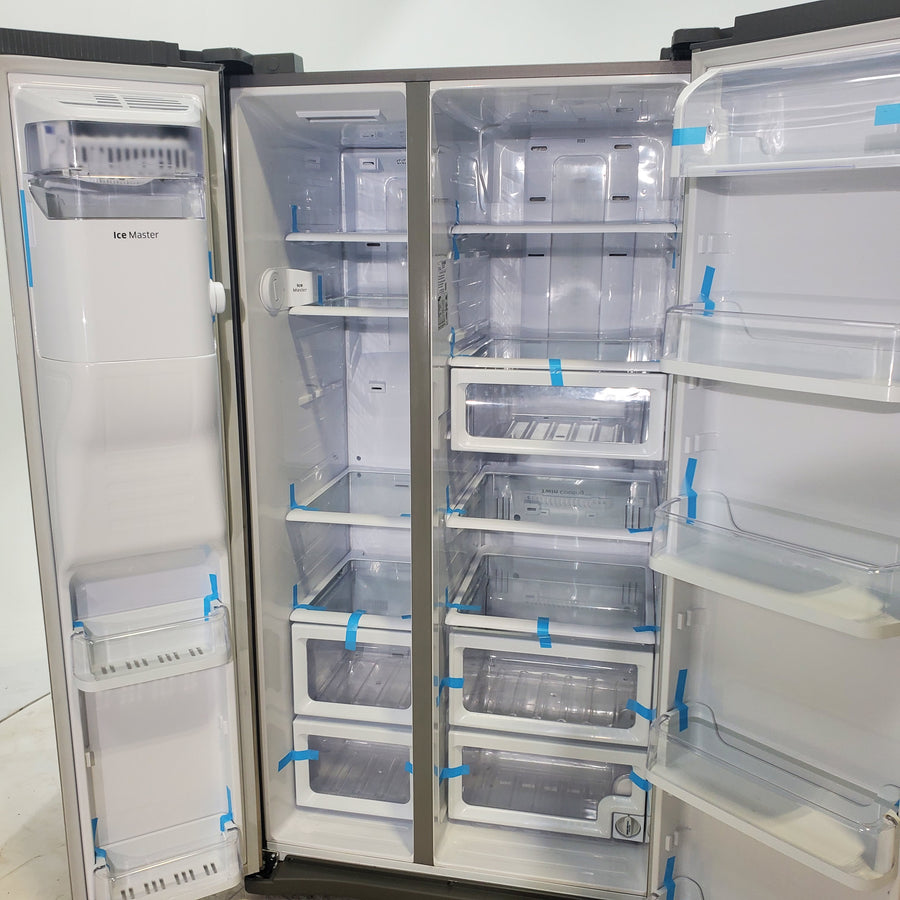 Stainless Steel ENERGY STAR Samsung 24.5 cu. ft. Side by Side Refrigerator with Exterior Ice and Water Dispenser - Certified Refurbished
