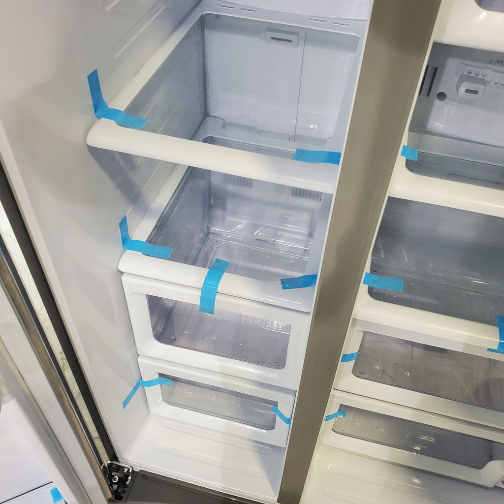 Pictures of Stainless Steel ENERGY STAR Samsung 24.5 cu. ft. Side by Side Refrigerator with Exterior Ice and Water Dispenser - Certified Refurbished - Neu Appliance Outlet - Discount Appliance Outlet in Austin, Tx