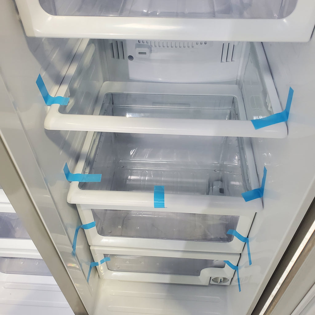 Pictures of Stainless Steel ENERGY STAR Samsung 24.5 cu. ft. Side by Side Refrigerator with Exterior Ice and Water Dispenser - Certified Refurbished - Neu Appliance Outlet - Discount Appliance Outlet in Austin, Tx