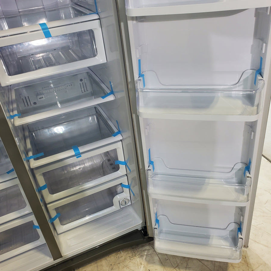 Stainless Steel ENERGY STAR Samsung 24.5 cu. ft. Side by Side Refrigerator with Exterior Ice and Water Dispenser - Certified Refurbished