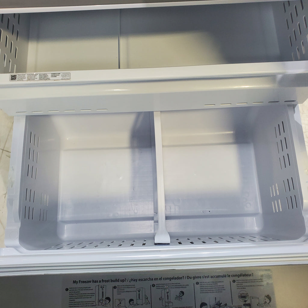 Pictures of Stainless Steel ENERGY STAR Samsung 24.6 cu. ft. 3 Door French Door Refrigerator with External Water and Ice Dispenser - Certified Refurbished - Neu Appliance Outlet - Discount Appliance Outlet in Austin, Tx