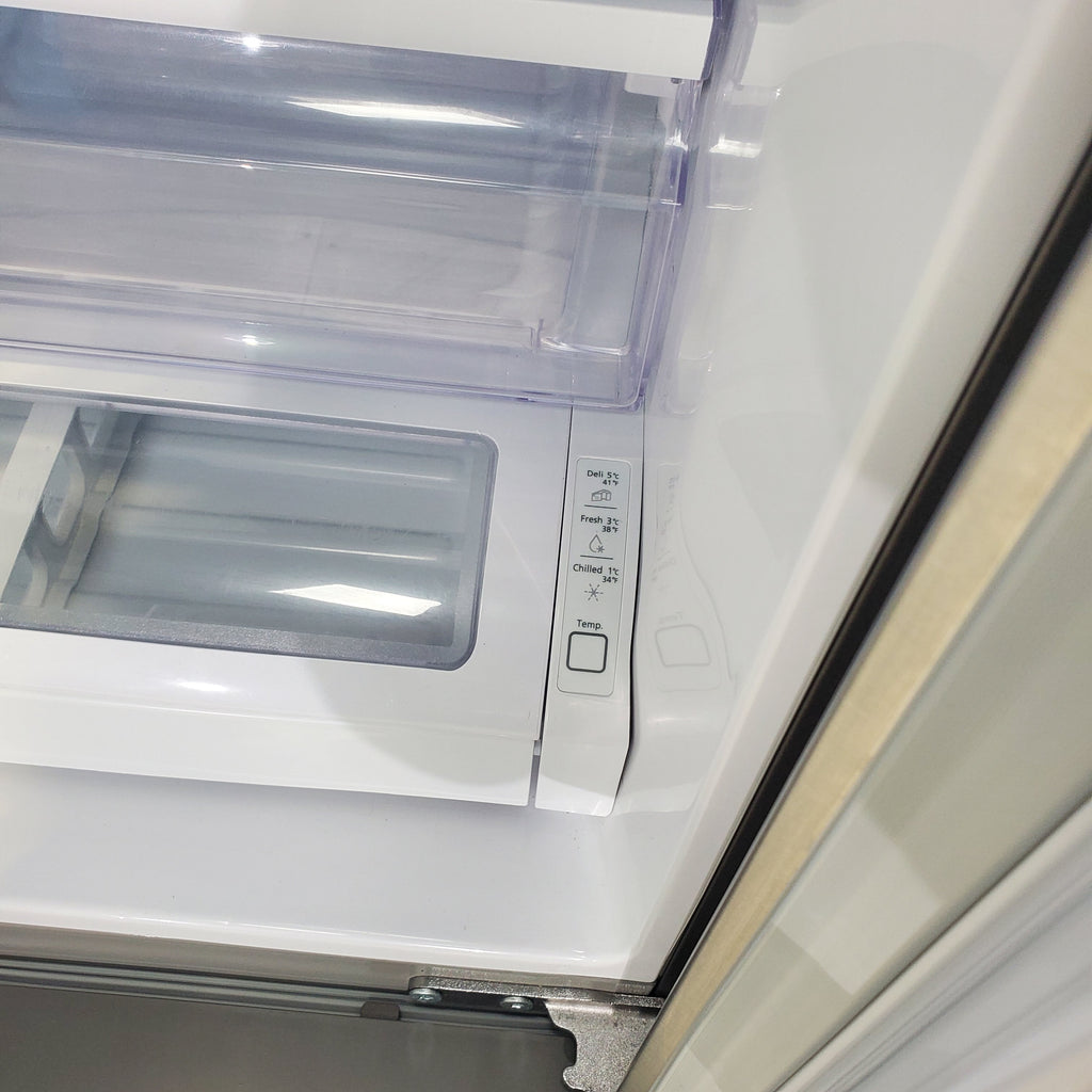 Pictures of Stainless Steel ENERGY STAR Samsung 24.6 cu. ft. 3 Door French Door Refrigerator with External Water and Ice Dispenser - Certified Refurbished - Neu Appliance Outlet - Discount Appliance Outlet in Austin, Tx
