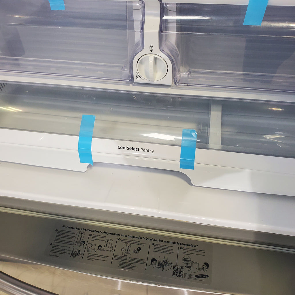 Pictures of Stainless Steel ENERGY STAR Samsung 24.6 cu. ft. 3 Door French Door Refrigerator with External Water and Ice Dispenser - Certified Refurbished - Neu Appliance Outlet - Discount Appliance Outlet in Austin, Tx