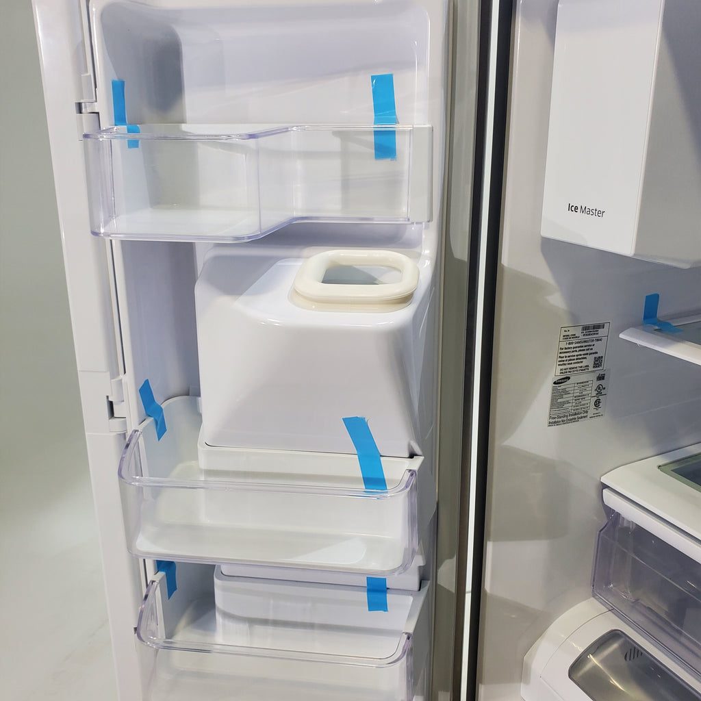 Pictures of Stainless Steel ENERGY STAR Samsung 24.6 cu. ft. 3 Door French Door Refrigerator with External Water and Ice Dispenser - Certified Refurbished - Neu Appliance Outlet - Discount Appliance Outlet in Austin, Tx