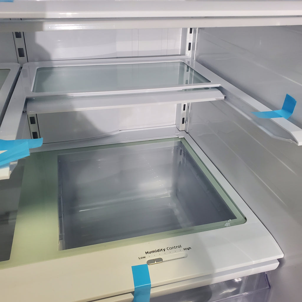 Pictures of Stainless Steel ENERGY STAR Samsung 24.6 cu. ft. 3 Door French Door Refrigerator with External Water and Ice Dispenser - Certified Refurbished - Neu Appliance Outlet - Discount Appliance Outlet in Austin, Tx