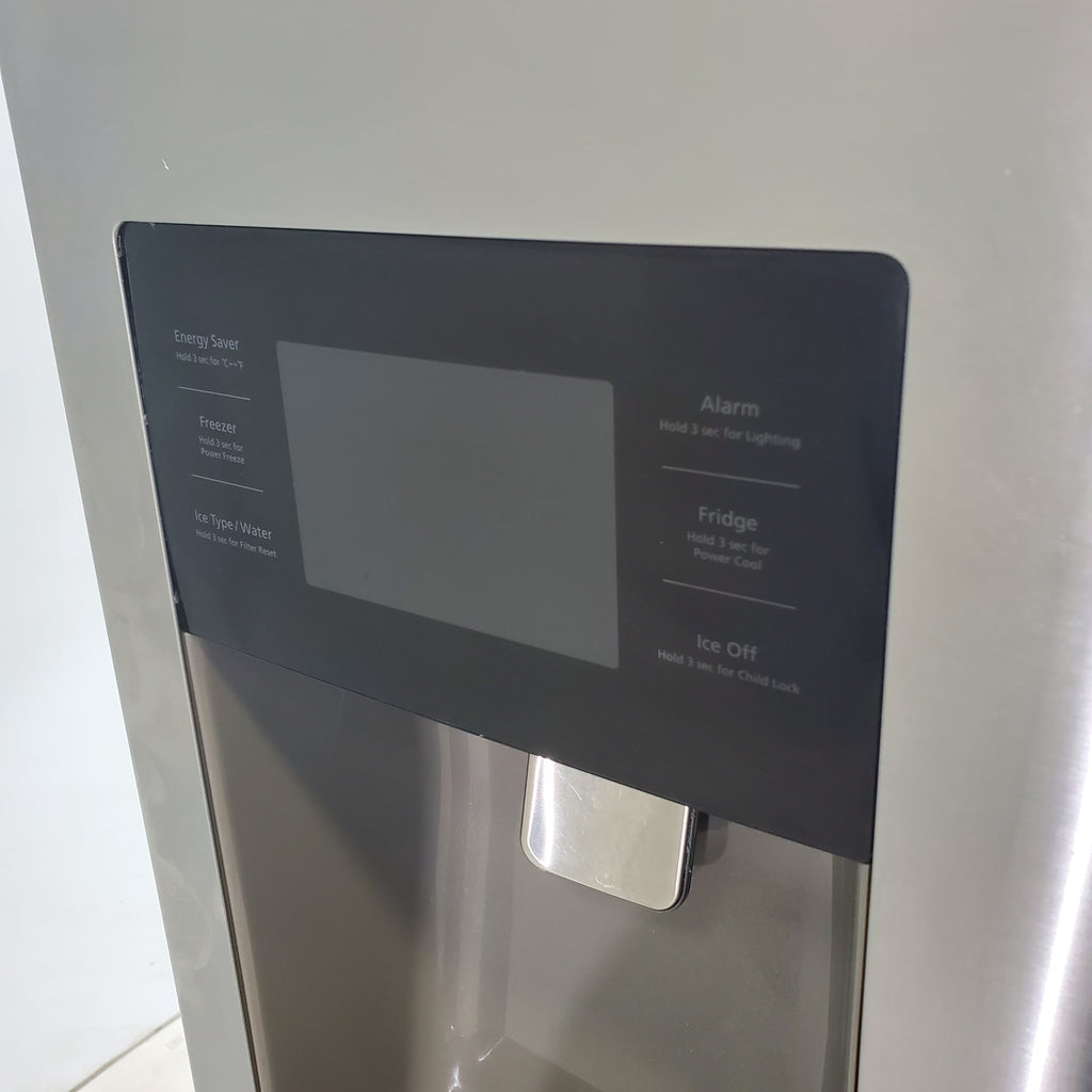 Pictures of Stainless Steel ENERGY STAR Samsung 24.6 cu. ft. 3 Door French Door Refrigerator with External Water and Ice Dispenser - Certified Refurbished - Neu Appliance Outlet - Discount Appliance Outlet in Austin, Tx