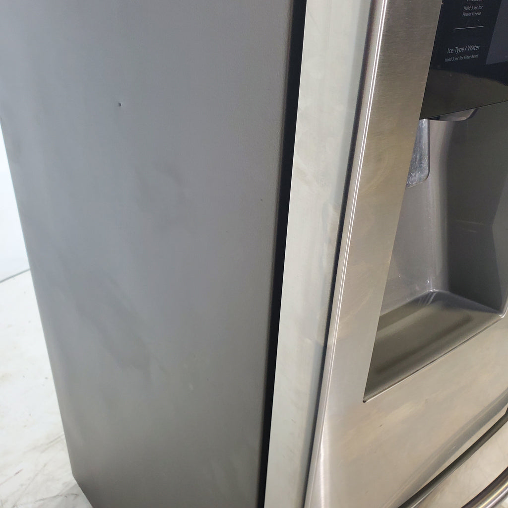 Pictures of Stainless Steel ENERGY STAR Samsung 24.6 cu. ft. 3 Door French Door Refrigerator with External Water and Ice Dispenser - Certified Refurbished - Neu Appliance Outlet - Discount Appliance Outlet in Austin, Tx