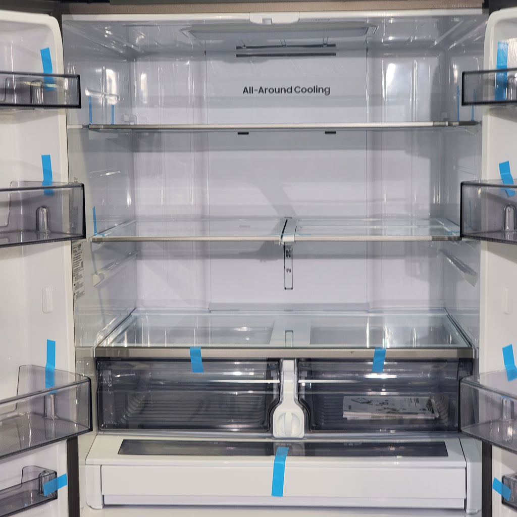 Pictures of Fingerprint Resistant Stainless Steel ENERGY STAR Samsung 32 cu. ft. 3 Door French Door Refrigerator with Dual Auto Ice Maker - Scratch & Dent - Minor - Neu Appliance Outlet - Discount Appliance Outlet in Austin, Tx