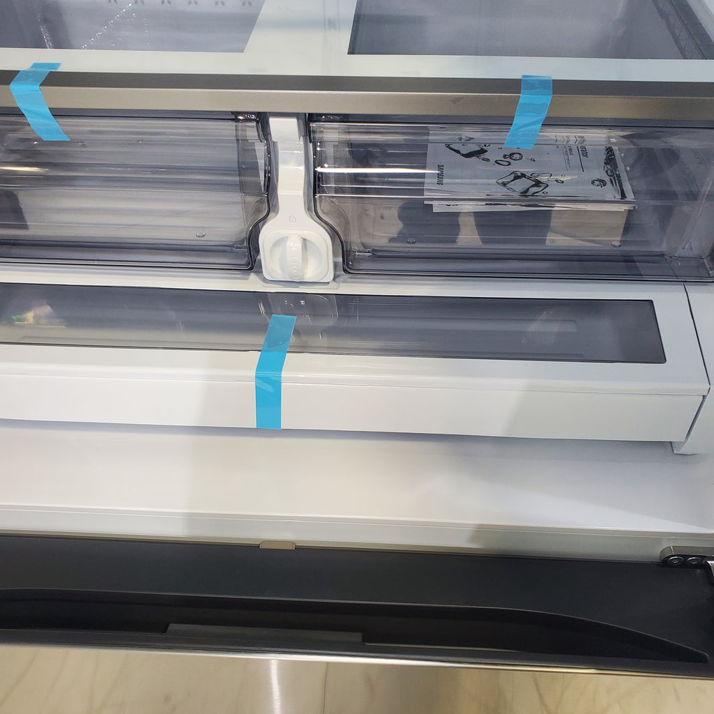 Pictures of Fingerprint Resistant Stainless Steel ENERGY STAR Samsung 32 cu. ft. 3 Door French Door Refrigerator with Dual Auto Ice Maker - Scratch & Dent - Minor - Neu Appliance Outlet - Discount Appliance Outlet in Austin, Tx