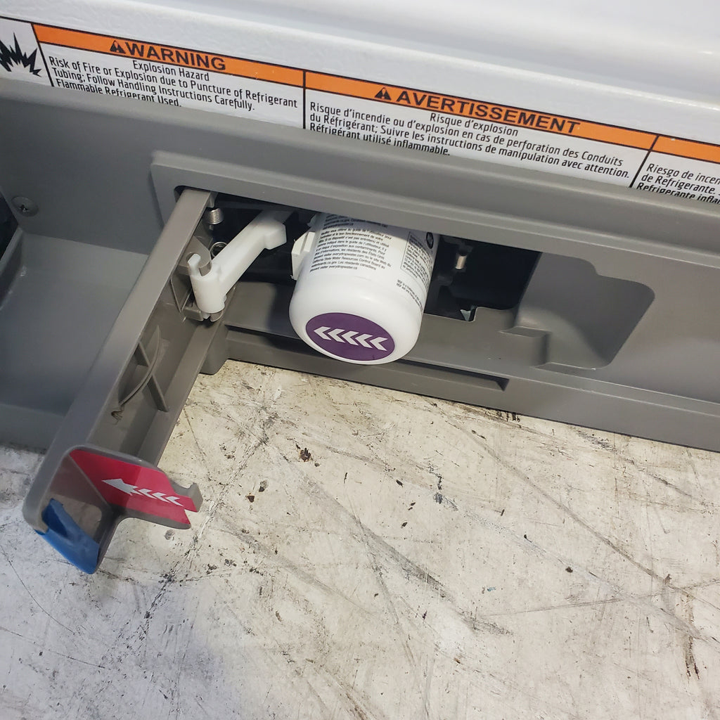 Pictures of 33 in. Wide Fingerprint-Resistant Stainless Steel Whirlpool 21.4 cu. ft. Side by Side Refrigerator with In Door Ice and Water Dispenser - Scratch & Dent - Moderate - Neu Appliance Outlet - Discount Appliance Outlet in Austin, Tx