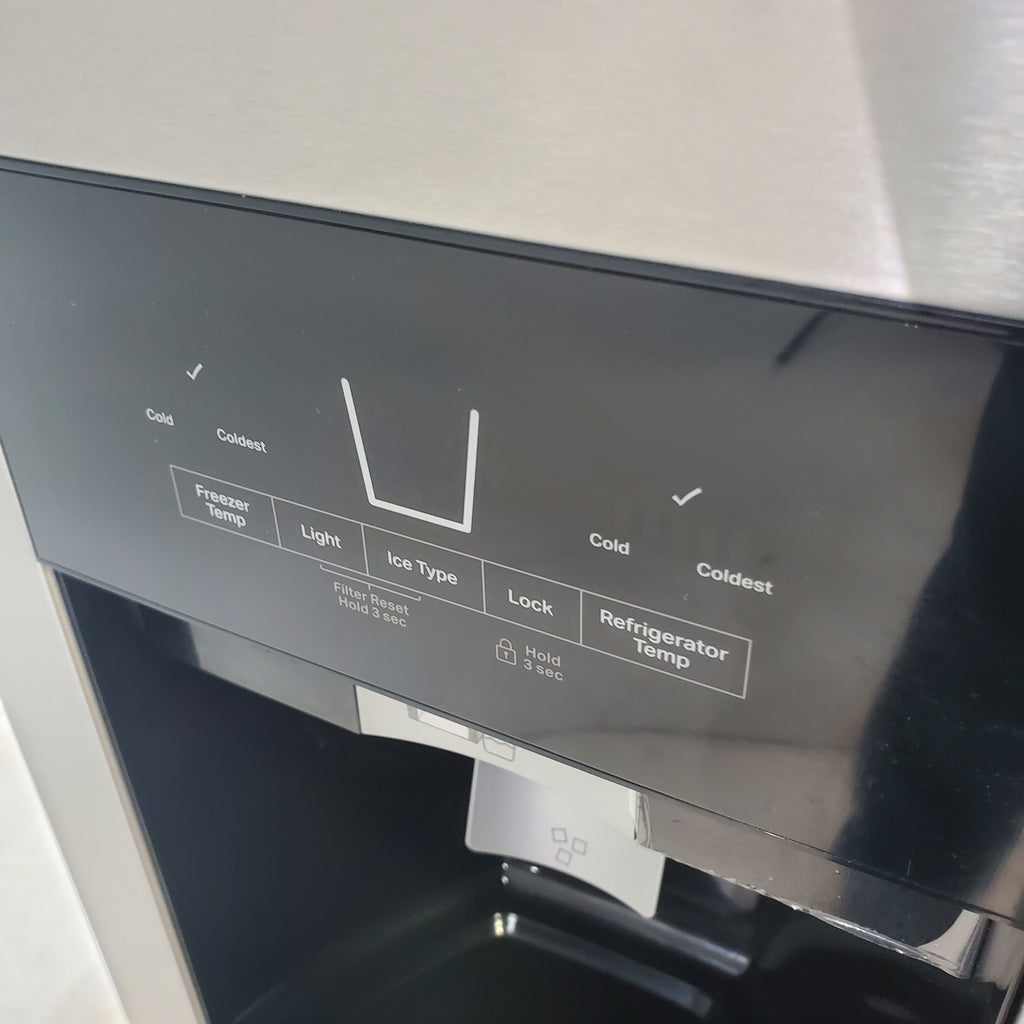 Pictures of 33 in. Wide Fingerprint-Resistant Stainless Steel Whirlpool 21.4 cu. ft. Side by Side Refrigerator with In Door Ice and Water Dispenser - Scratch & Dent - Moderate - Neu Appliance Outlet - Discount Appliance Outlet in Austin, Tx