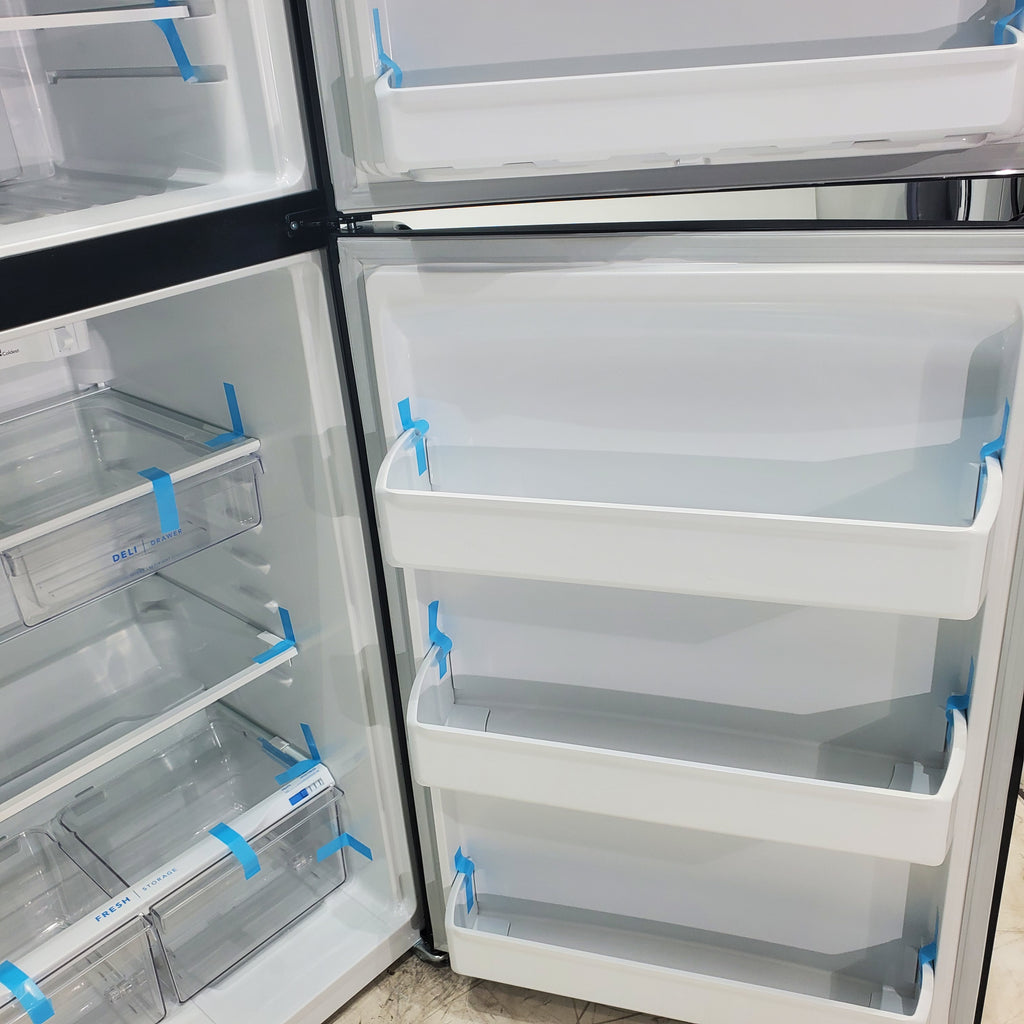 Pictures of Black Frigidaire 18.3 cu. ft. Top Freezer Refrigerator with Even Temp Cooling System - Scratch & Dent - Minor - Neu Appliance Outlet - Discount Appliance Outlet in Austin, Tx