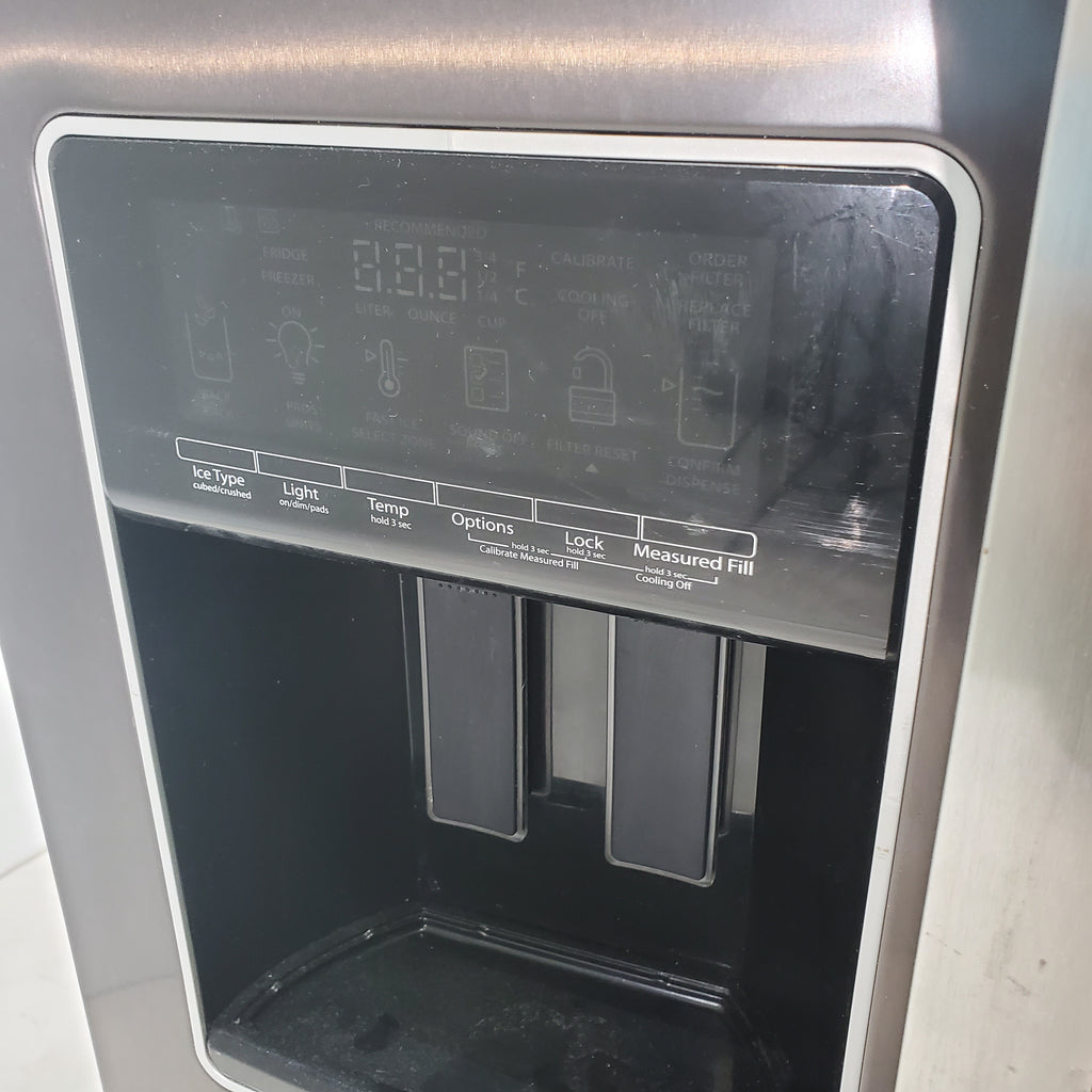 Pictures of Black Stainless Steel  Whirlpool 28.49 cu. ft. Side by Side Refrigerator with In Door Ice and Water Dispenser - Certified Refurbished - Neu Appliance Outlet - Discount Appliance Outlet in Austin, Tx