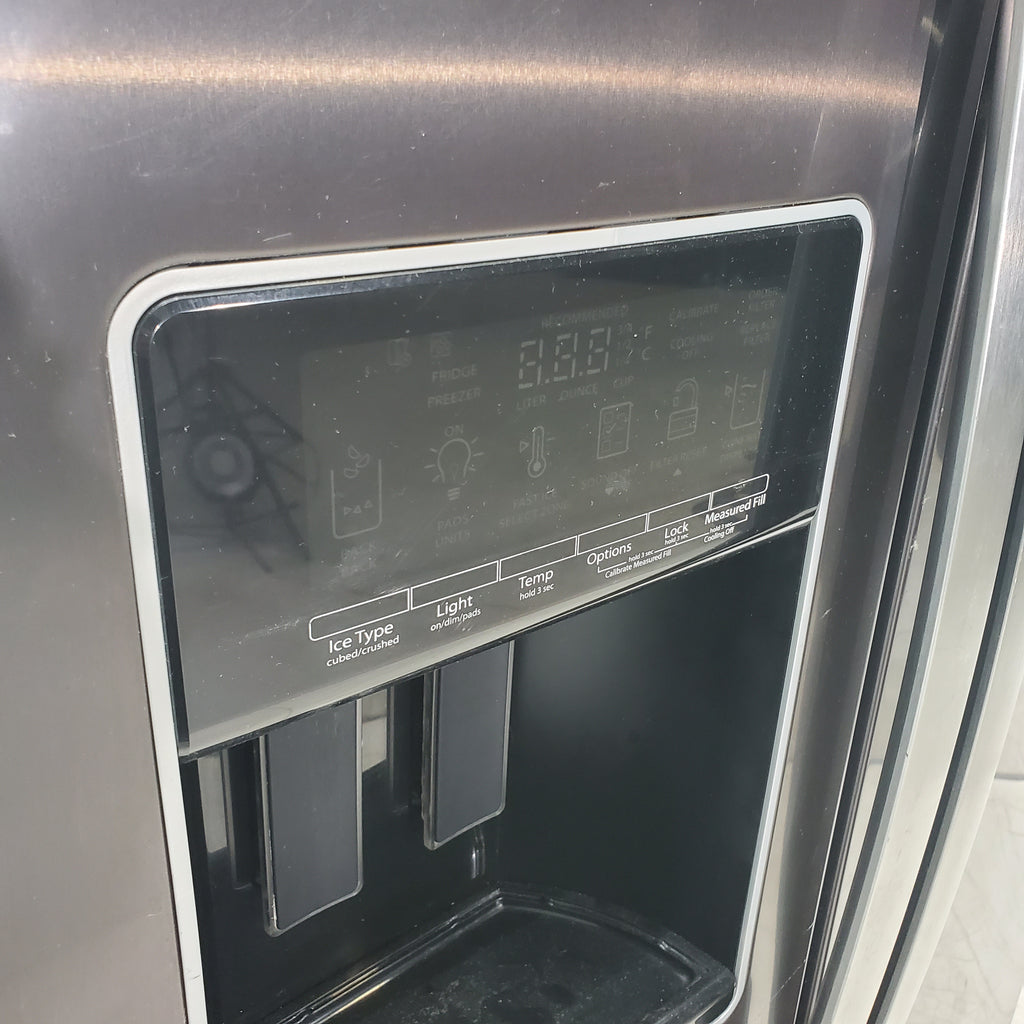 Pictures of Black Stainless Steel  Whirlpool 28.49 cu. ft. Side by Side Refrigerator with In Door Ice and Water Dispenser - Certified Refurbished - Neu Appliance Outlet - Discount Appliance Outlet in Austin, Tx