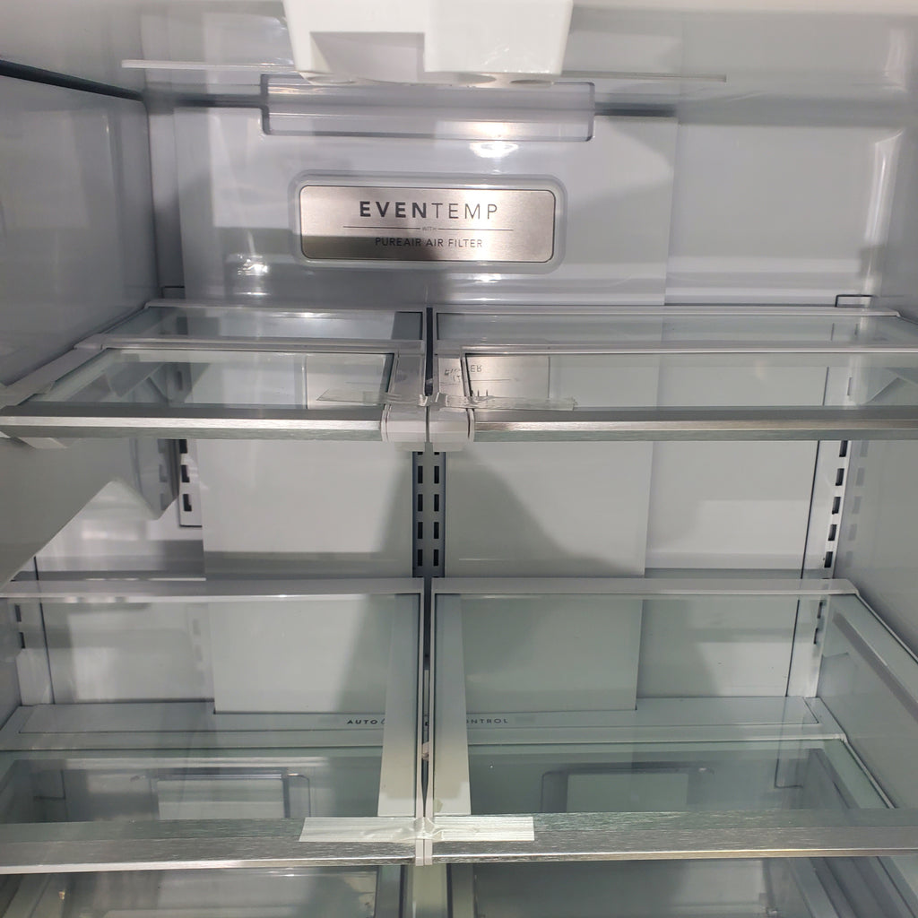 Pictures of Counter Depth Black Stainless Steel ENERGY STAR Frigidaire Gallery 22.6 cu. ft. 3 Door French Door Refrigerator with Exterior Ice and Water Dispenser - Scratch & Dent - Minor - Neu Appliance Outlet - Discount Appliance Outlet in Austin, Tx