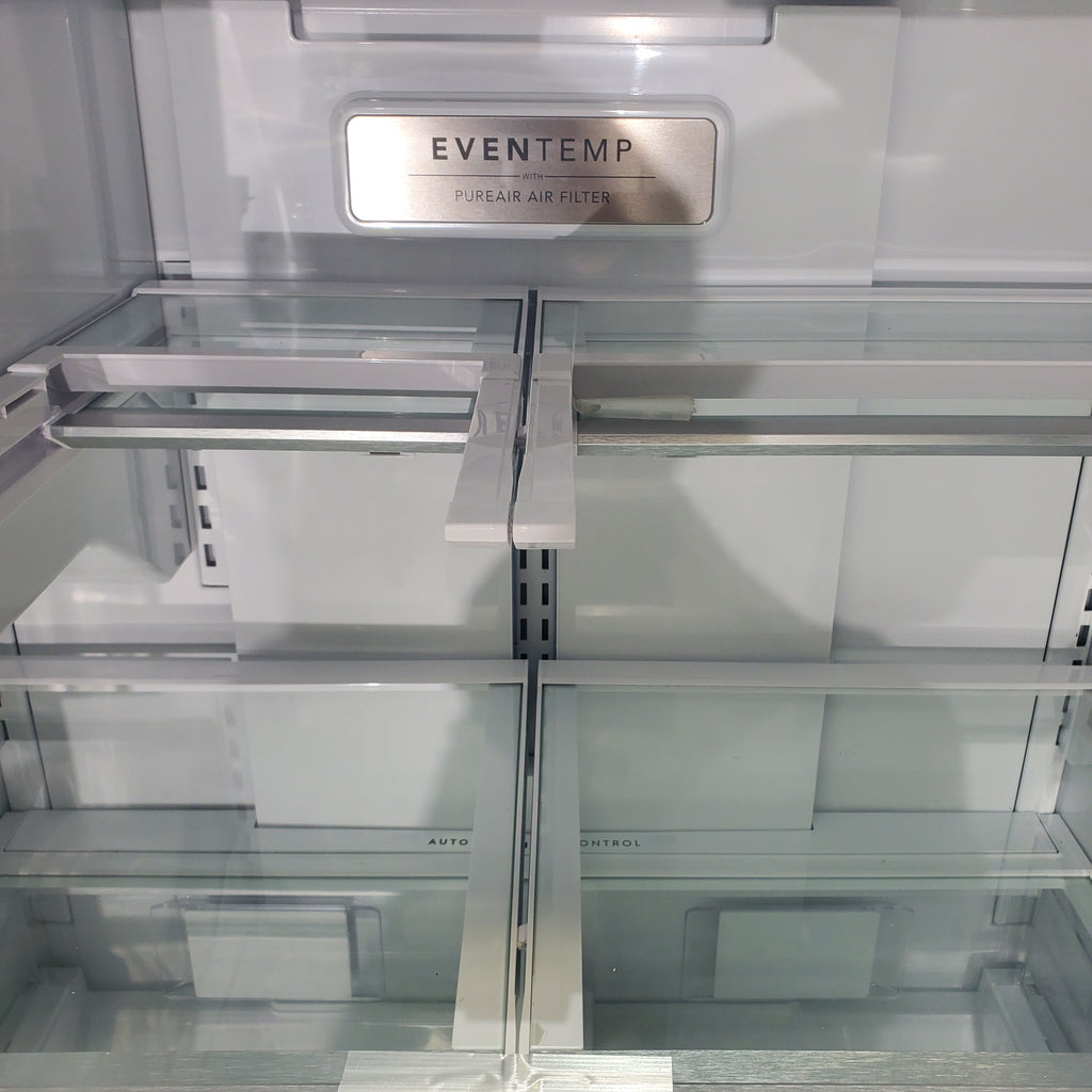 Pictures of Counter Depth Black Stainless Steel ENERGY STAR Frigidaire Gallery 22.6 cu. ft. 3 Door French Door Refrigerator with Exterior Ice and Water Dispenser - Scratch & Dent - Minor - Neu Appliance Outlet - Discount Appliance Outlet in Austin, Tx