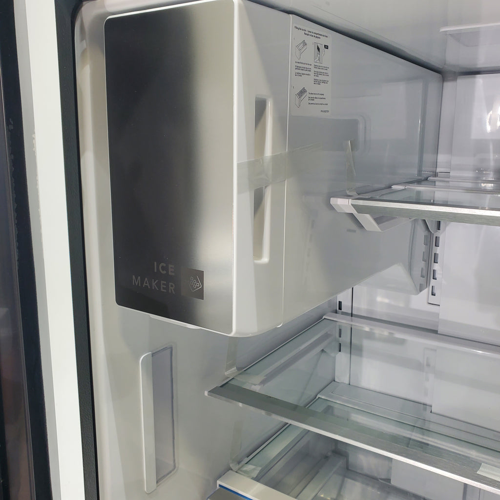 Pictures of Counter Depth Black Stainless Steel ENERGY STAR Frigidaire Gallery 22.6 cu. ft. 3 Door French Door Refrigerator with Exterior Ice and Water Dispenser - Scratch & Dent - Minor - Neu Appliance Outlet - Discount Appliance Outlet in Austin, Tx