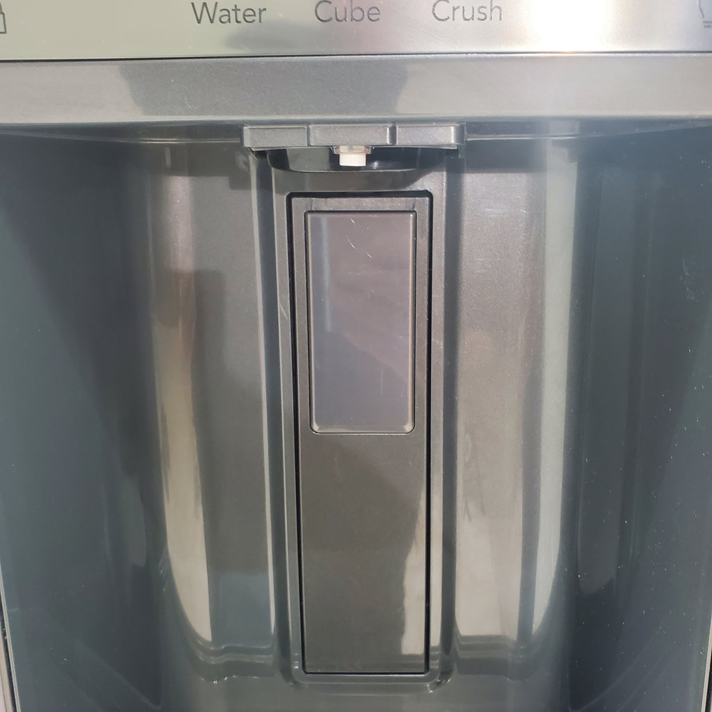 Pictures of Counter Depth Black Stainless Steel ENERGY STAR Frigidaire Gallery 22.6 cu. ft. 3 Door French Door Refrigerator with Exterior Ice and Water Dispenser - Scratch & Dent - Minor - Neu Appliance Outlet - Discount Appliance Outlet in Austin, Tx