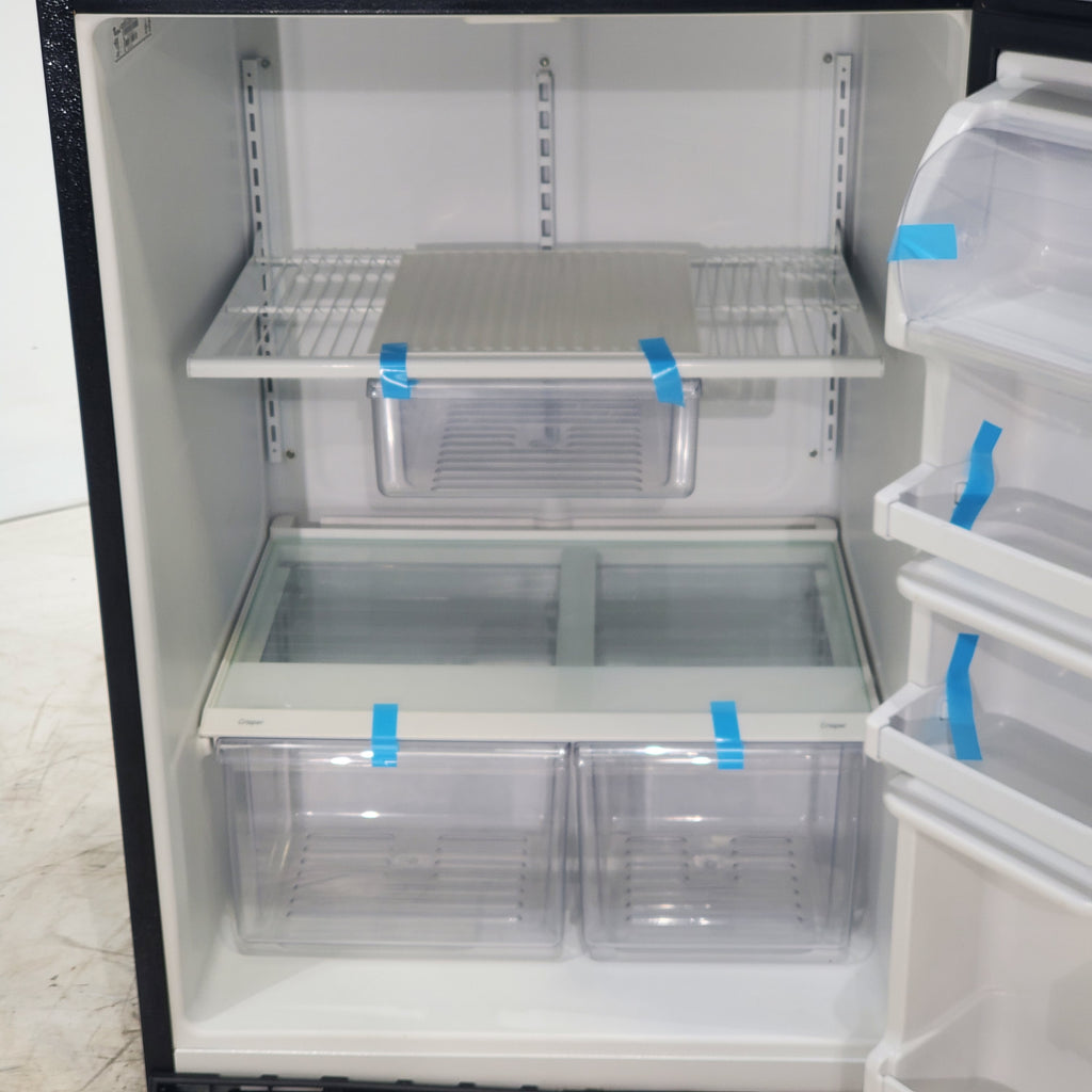 Pictures of 30" Wide Whirlpool Black Top Freezer 18.2 cu ft Refrigerator with Ice Maker - Certified Refurbished - Neu Appliance Outlet - Discount Appliance Outlet in Austin, Tx