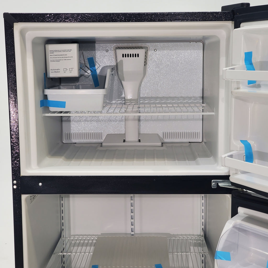 Pictures of 30" Wide Whirlpool Black Top Freezer 18.2 cu ft Refrigerator with Ice Maker - Certified Refurbished - Neu Appliance Outlet - Discount Appliance Outlet in Austin, Tx