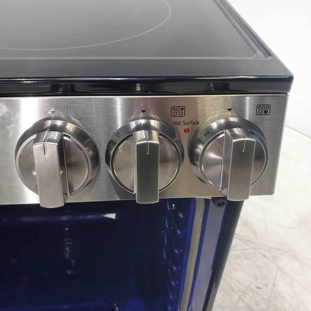 Pictures of PrintProof Stainless Steel LG 6.3 cu. ft. 5 Element Radiant Ceramic Glass Cooktop Slide-In Electric Range with Air Fry - Scratch & Dent - Minor - Neu Appliance Outlet - Discount Appliance Outlet in Austin, Tx