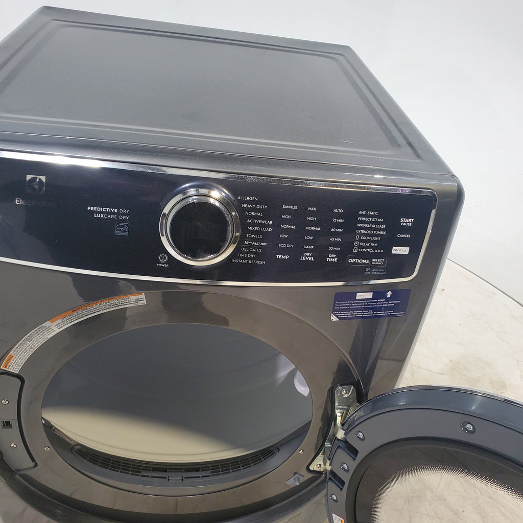 Pictures of Titanium Electrolux 500 Series Electric Steam 8.0 cu ft ENERGY STAR Dryer with Instant Refresh Cycle - Scratch & Dent - Minor - Neu Appliance Outlet - Discount Appliance Outlet in Austin, Tx