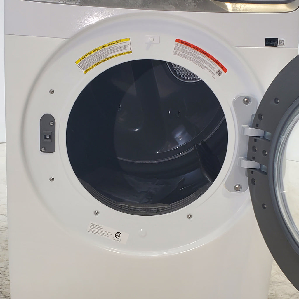 Pictures of White Samsung 7.5 cu. ft. Front Load Electric Dryer with Smart Care - Scratch and Dent - Minor - Neu Appliance Outlet - Discount Appliance Outlet in Austin, Tx